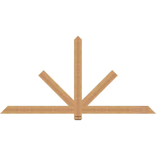 Ekena Millwork Kennewick Timber Gable Bracket, Western Red Cedar, 72"W x 36"H x 1 1/2"D x 3 1/2"F, 12/12 Pitch GBW072X36X0204KEN00SWR - main